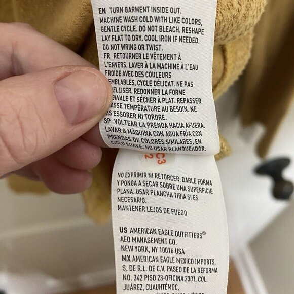 American Eagle Small Mustard Oversized Sweater • Soft Knit • Cozy Fall - Picture 5 of 5